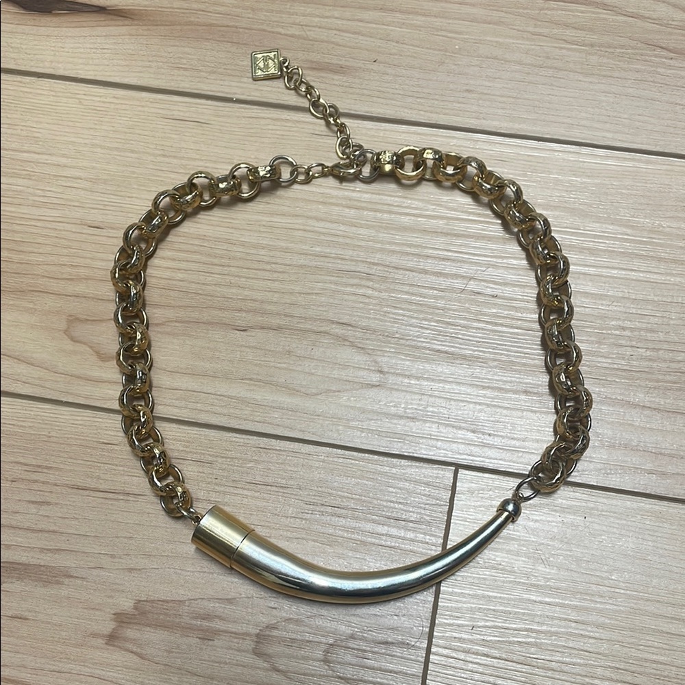 ZENZII Gold Chain tusk Necklace adjustable